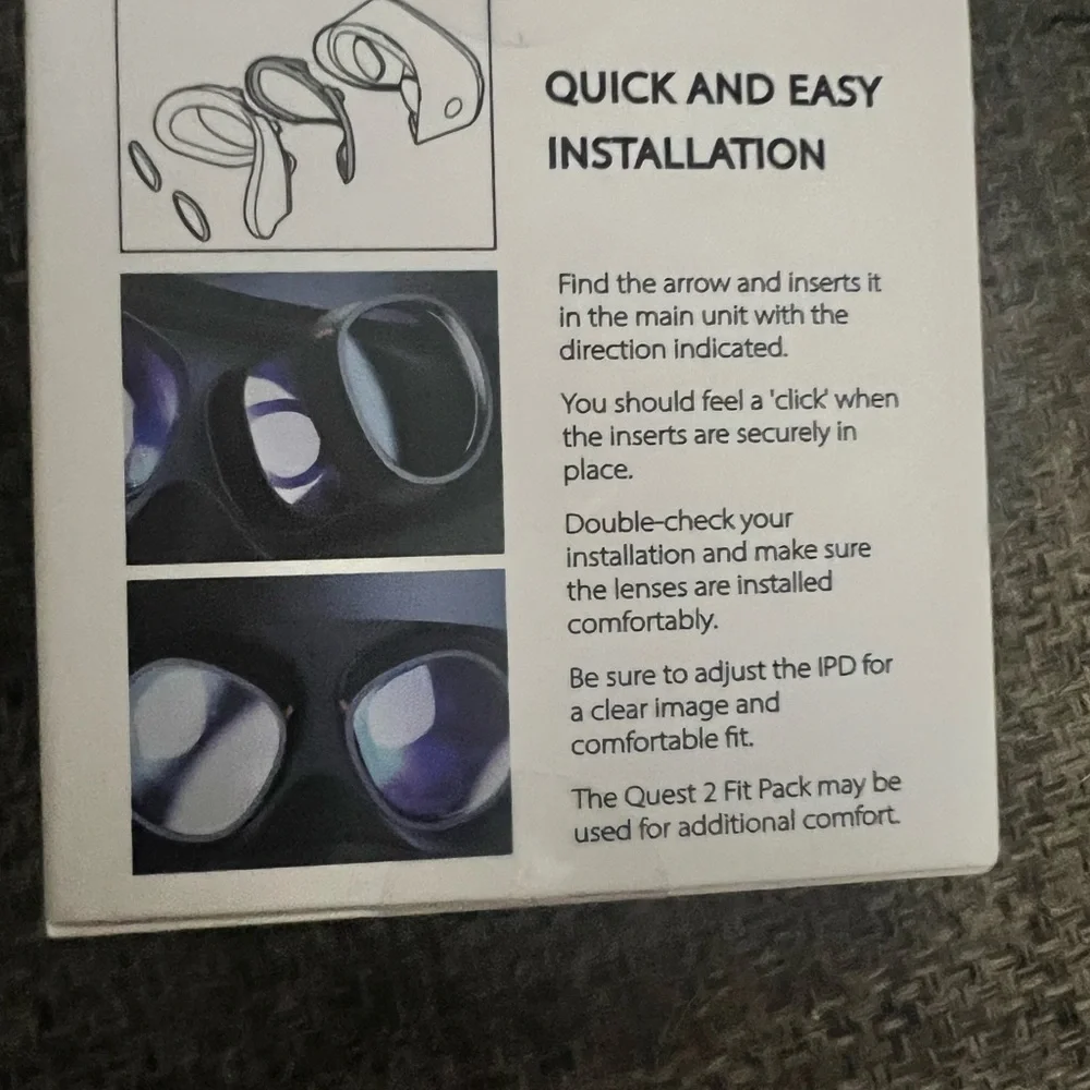 VirtuGlasses lens insert for Oculus Quest 2